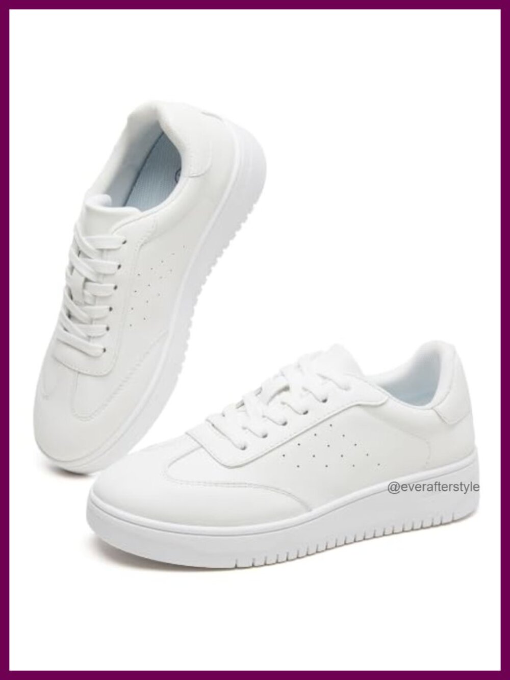 Platform Sneakers Breathable PU Leather Casual Shoes